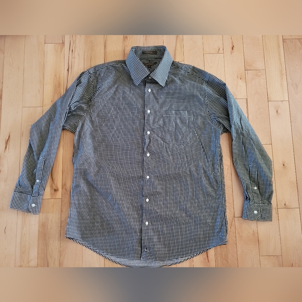 Nordstrom men's size XL black and white dress shirt